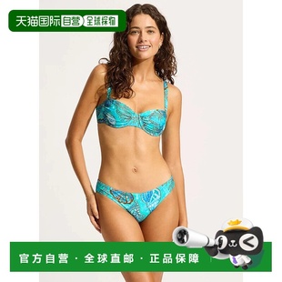 自营Seafolly La Mer Hipster Bikini Bottom Women Aquatic Blue