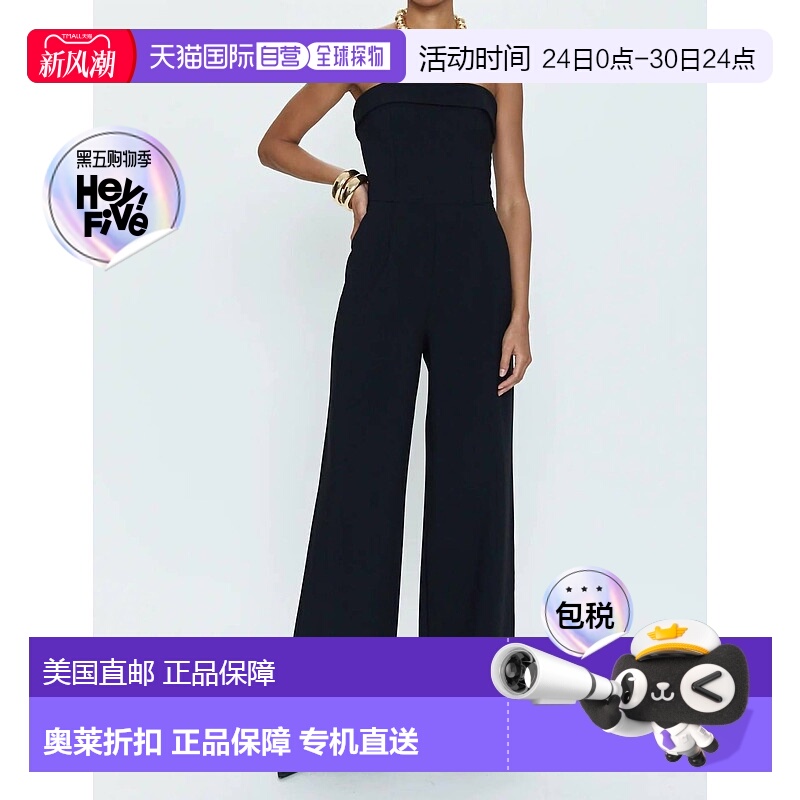 自营 pistola牛仔Valentina抛光连身裤黑色-黑色 美国奥莱直发