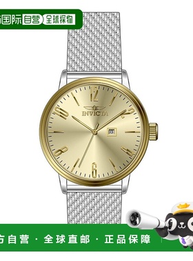 自营 Invicta男士44毫米石英手表-银色 美国奥莱直发