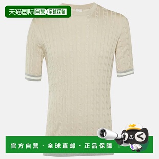 自营Eleventy Neck beige 美国 Crew Shirt Knit Cable Beige