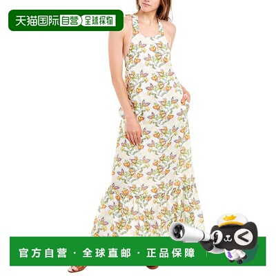 自营 Celina Moon 挂脖长 早春新款连衣裙 白色长裙 美国直发奥莱