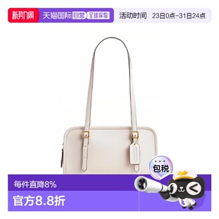 Zip女士皮质单肩手提包长柄复古保龄C Swing 香港直邮COACH 专柜款