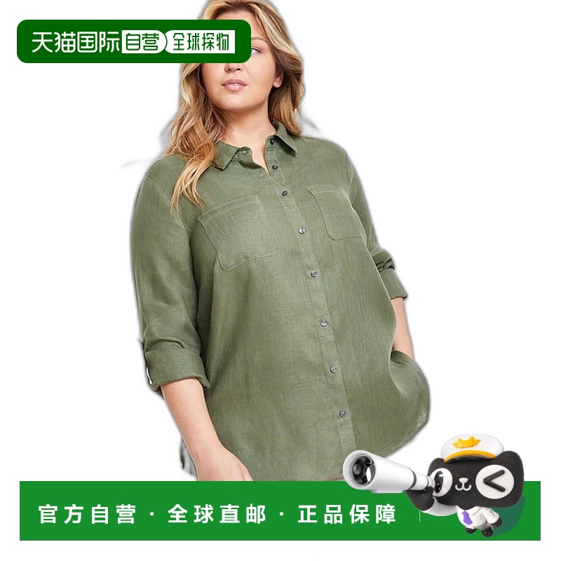 【美国直邮】charter club 女士 衬衫亚麻休闲