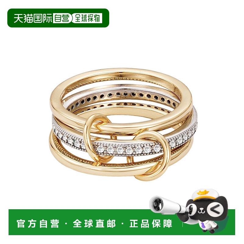 自营adornia14k Gold and Silver Plated Connected 3-Piece Ring