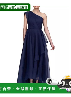 1h可退 【美国直邮】Theia|Savannah 卵石纹欧根纱单肩礼服