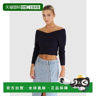 bloomMore Than Words领针织上衣 美国奥莱 自营 海军蓝 belle