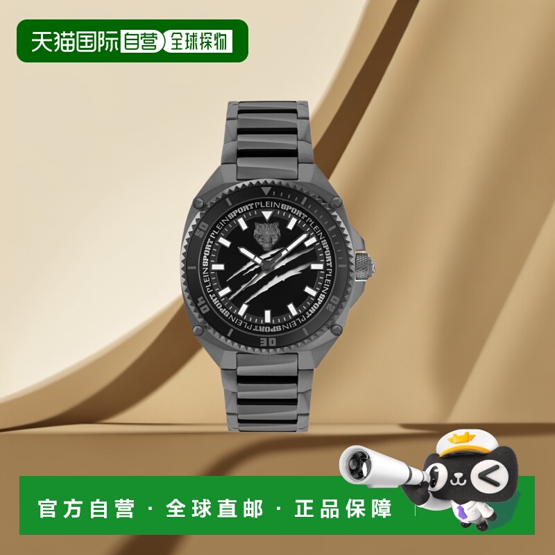 自营 plein sport雷霆之力手环腕表 - 黑色/黑色/黑色 美国奥莱直