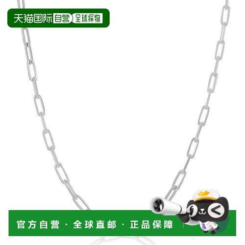 simonaSterling Silver 2.8mm Paper Clip Linked Chain - Rhodiu