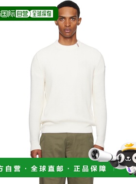 1h可退 香港直邮潮奢 Moncler 盟可睐 男士 灰白色圆领针织衫 K20