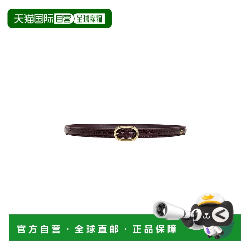 1h可退 香港直邮潮奢 ANINE BING 女士 酒红色 Mini Mara 腰带 A1