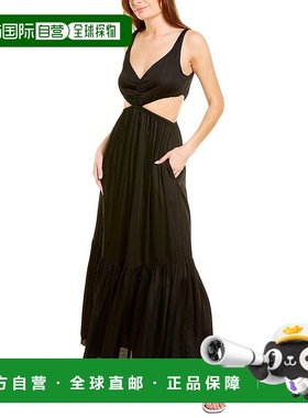 自营 Ash & Eden Pari 镂空长裙 黑色 美国奥莱直发连衣裙