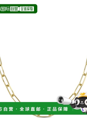 自营 Mimi & Max 5 毫米钻石切割回形针链式项链，镀黄色纯银 - 1