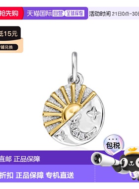 自营Ross-Simons Sterling Silver and 14kt Yellow Gold Sun and