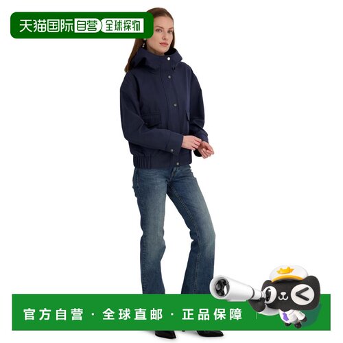自营TAHARI Women's Leone Hooded Rain Bomber Water-Resistant