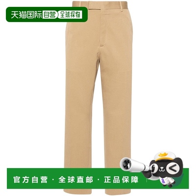 1h可退 香港直邮潮奢 Gucci 古驰 男士 饰织带棉布华达呢长裤 794