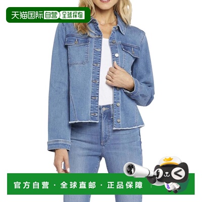自营Women's Nydj MBDL8720 Jacket Lakefront Denim Frayed Hem