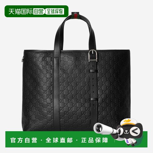 香港直邮Gucci/古驰 单肩包 GG Emblem 托特包手提包850218