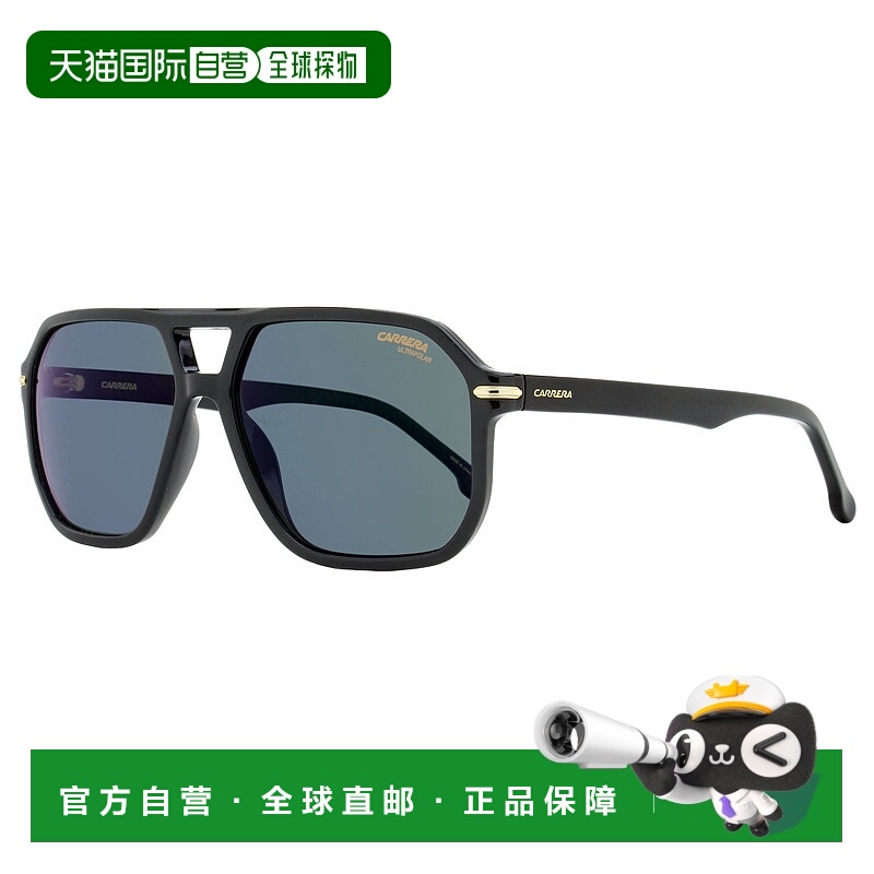 自营 Carrera男式偏光领航员太阳镜302/s 2M2Q3黑色/金色59mm-2M2