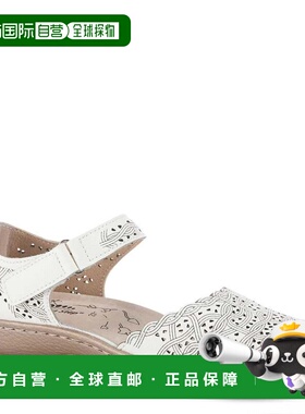 自营Spring Step Sabriye Mary Jane White Leather Perforated S