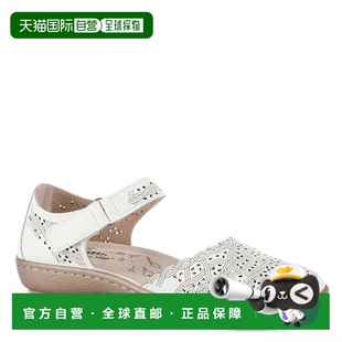 自营Spring Step Sabriye Mary Jane White Leather Perforated S