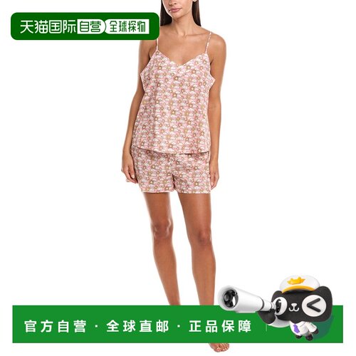 自营 bedhead床头睡衣2件套睡衣短款-粉红色 美国奥莱直发短裤