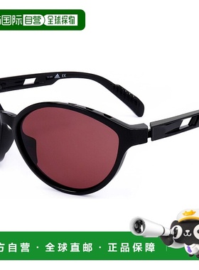 自营 adidas阿迪达斯女式61毫米闪亮黑色太阳镜-闪亮黑色 美国奥