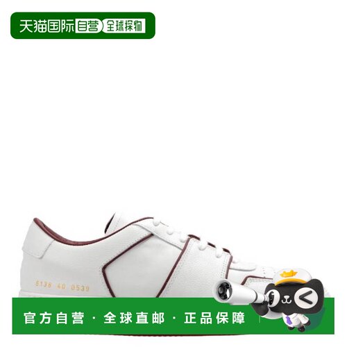 自营 common projects常见项目几十年系带低帮运动鞋-白色/红色