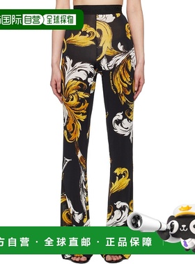 1h可退 香港直邮潮奢 Versace Jeans 范思哲 女士 黑色 Flared 紧