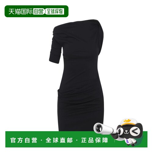 自营jacquemusAsymmetrical One-Shoulder Bodycon Mini Dress Wi