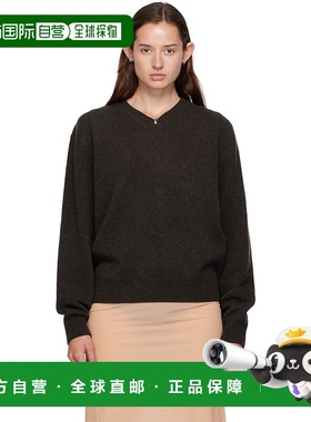 1h可退 香港直邮潮奢 COOR 女士 棕色 Wool V-Neck 毛衣 CXF4KT04