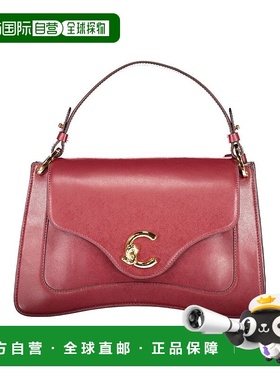 自营Coccinelle Leather女式手提包-紫色斜挎包 美国直发奥莱