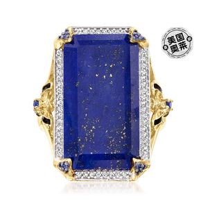 Ross-Simons Lapis,. White Topaz and. Sapphire Bumblebee Ri