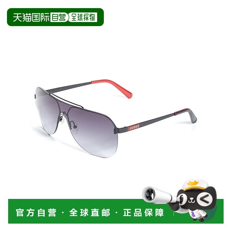 自营guess无框盾形太阳镜 - 银白色 美国奥莱直发