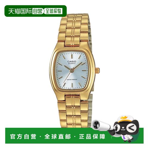 自营Casio Women’s Gold Analog Watch Silver Dial Steel Brace