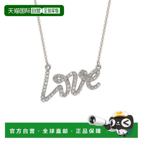 自营Suzy Levian 14K 白金 .30 克拉钻石爱情项链 - 白色 美国奥