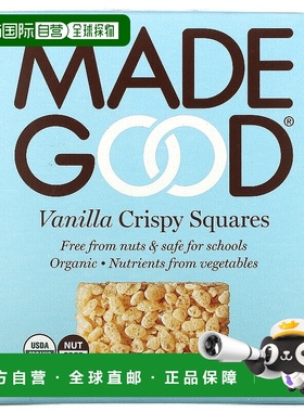 香港直邮MadeGood,Crispy Squares，香草味，6 根，每根 0.78 盎2