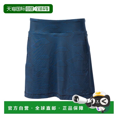 自营Cutter & Buck Wave Print Pull On Skort - black/indigo 美