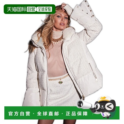 自营Nicole Benisti 女士 Kensington 粗花呢羽绒夹克 - 象牙色