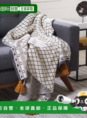 自营 Safavieh Ven Throw - 黄色 / 黑色 美国奥莱直发