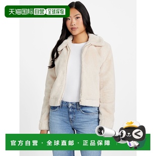 Faux blush Fur vanilla 美国奥莱直发 Jacket 自营guessMarlin