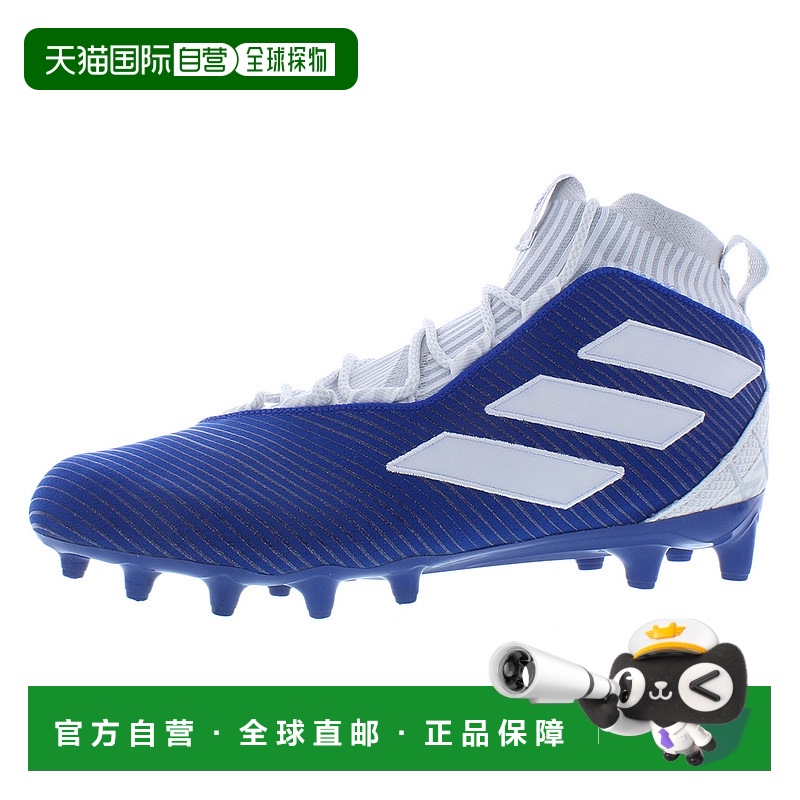 美国直邮Adidas阿迪达斯男运动鞋蓝色斜纹足球钉鞋