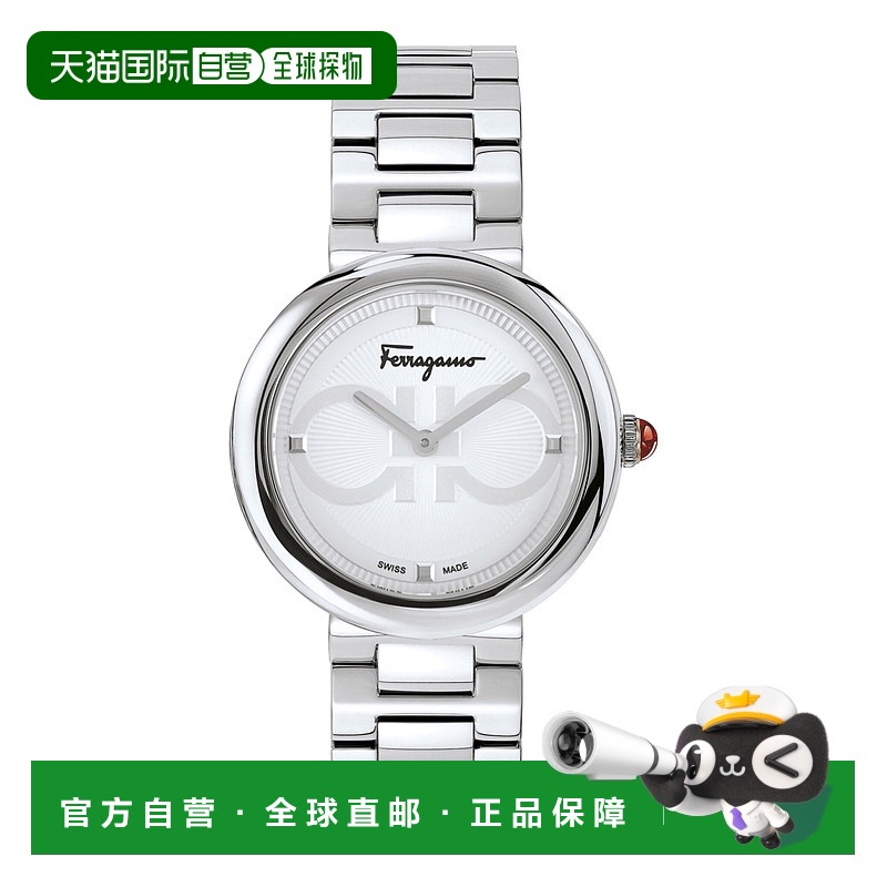 自营 salvatore ferragamo菲拉格慕别致手镯手表-不锈钢/不锈钢/