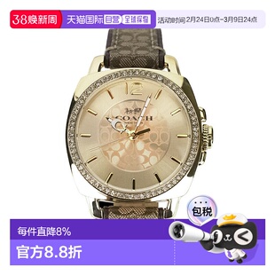香港直邮coach 女士 时装表蔻驰石英复古手表女表指针