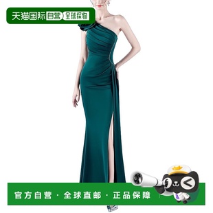 美国奥莱直发 深绿色 自营KALINNU Maxi连衣裙