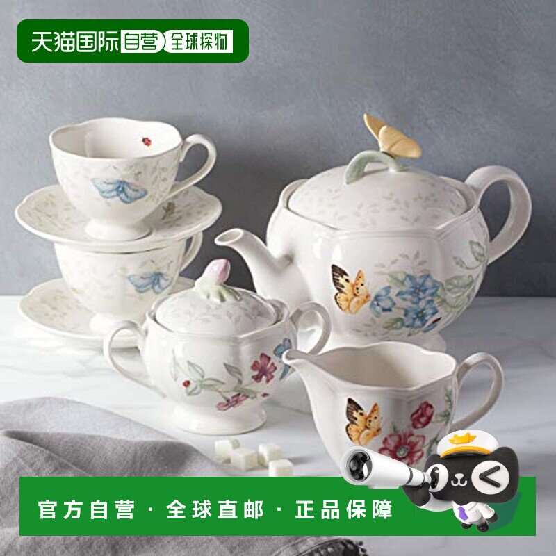 自营Lenox Butterfly Meadow 8 件套茶具,2 人份,白色 - 多件
