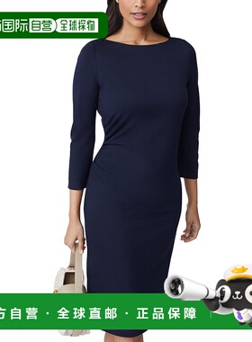 自营J.McLaughlin Sarra连衣裙-冬季海军蓝 美国奥莱直发