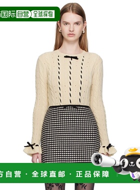 1h可退 香港直邮潮奢 valentino 华伦天奴 女士 灰白色毛衣 7B3KC