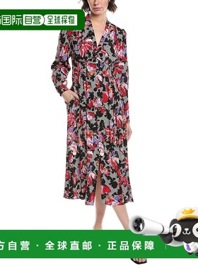 自营Diane von Furstenberg Erica Shirtdress-黑色 美国奥莱直发