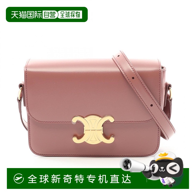 自营 Celine皮革单肩包-粉红色 【美国奥莱】直发