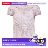 自营philipp 美国 粉红色 pleinTulle性感纯合身t恤蝴蝶纹身 玫瑰